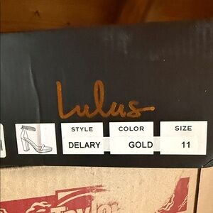 Lulu's Delary Gold Heeled Sandals